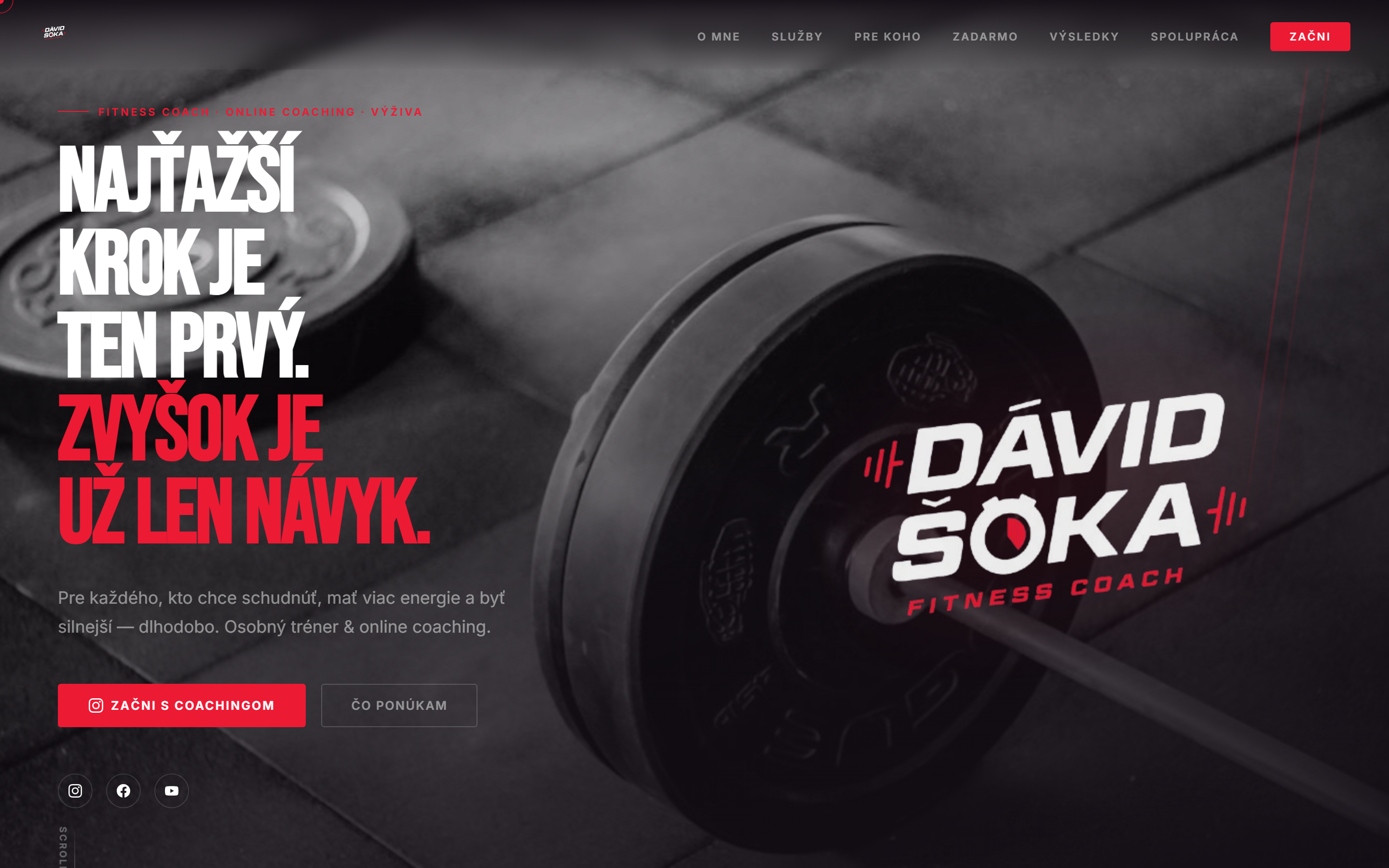 davidsoka.sk — desktop náhľad